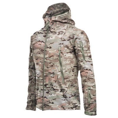 Herrejakke overalls Vandtæt fleece camoufleret softshell-beklædning Taktisk udendørs hold varmen