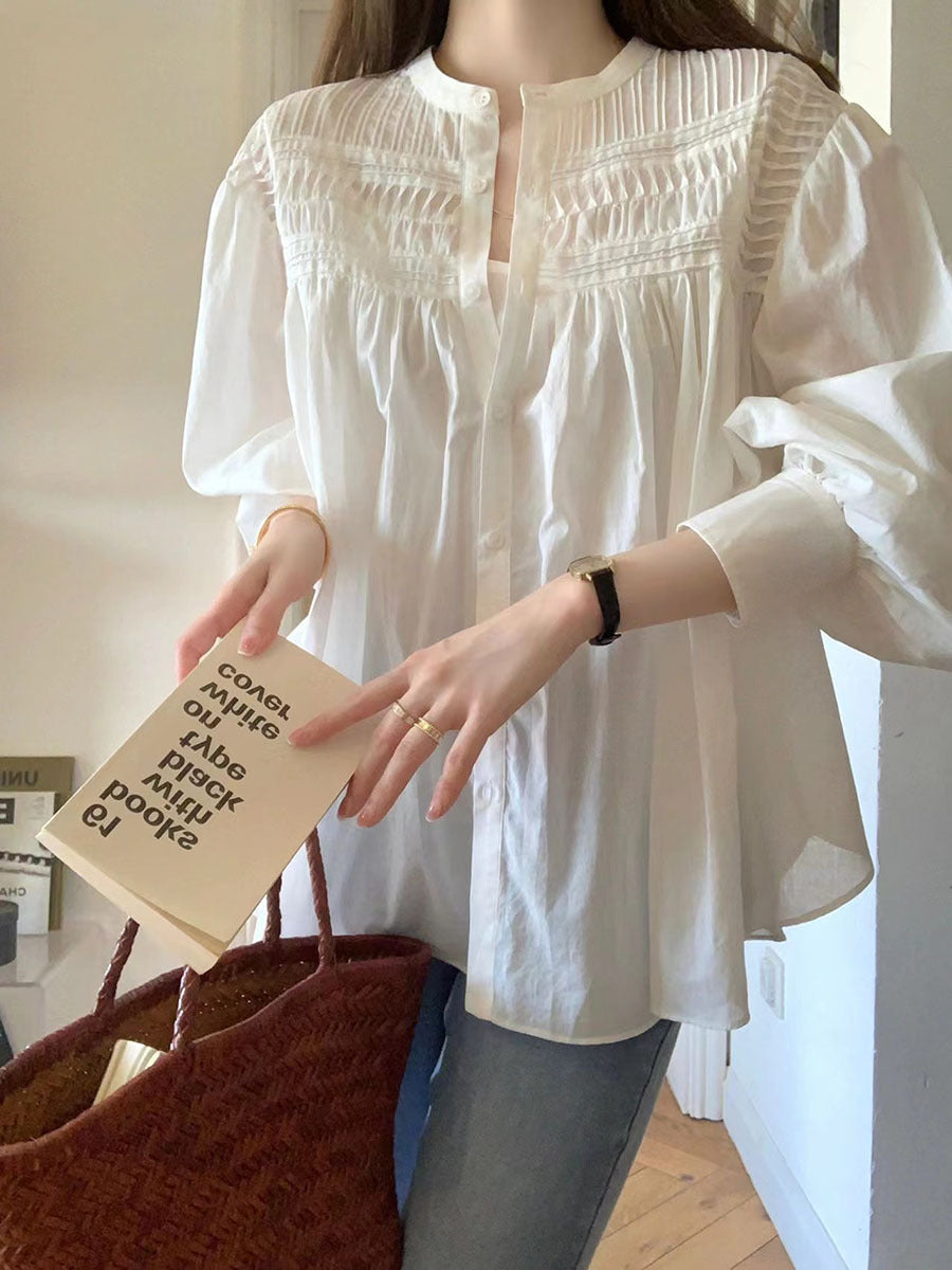 French Style High-grade Top Women's Niche Retro Sun Protection Shirt