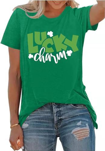 St Patricks Day Skjorter til kvinder irske Shamrock T-shirts Gra