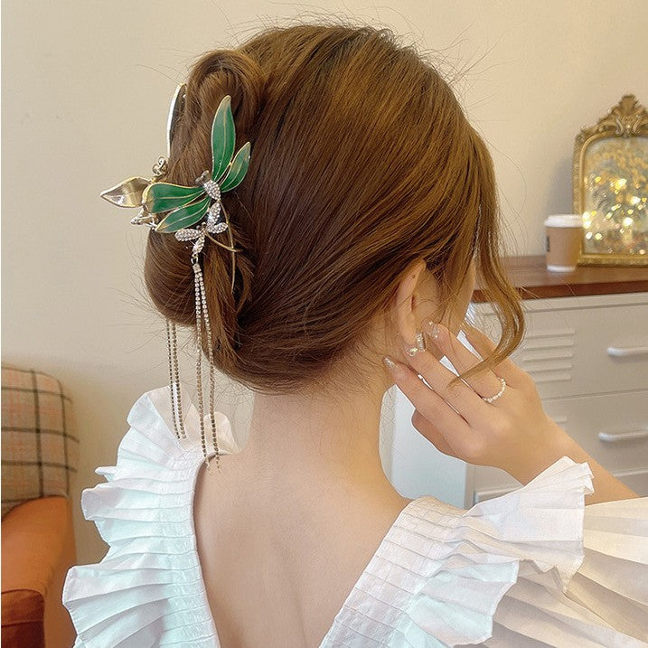 New High-end Shark Clip Large Senior Sense Tassel Hairpin Back Of The Head