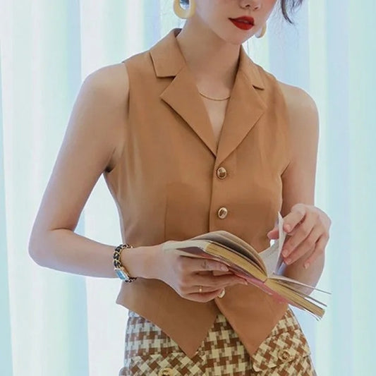 Eksklusiv elegant vintage jakkevest vest