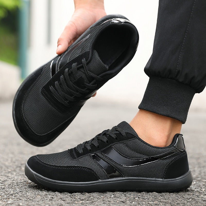 Men's And Women's Same Summer Breathable Botton Width Feet Fat Casual Mesh Sneakers