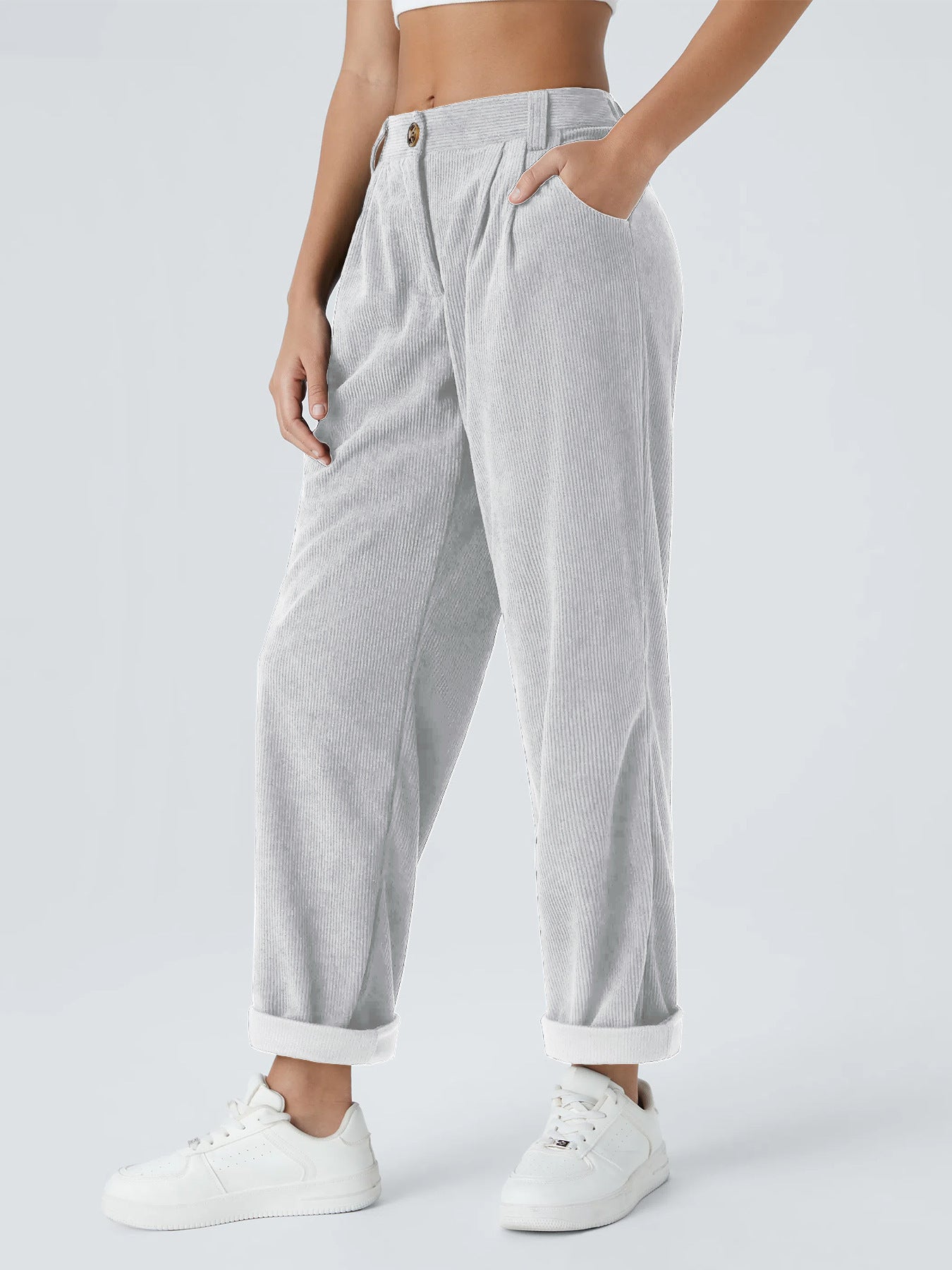 Casual Suit Wide-leg Pants With Velvet
