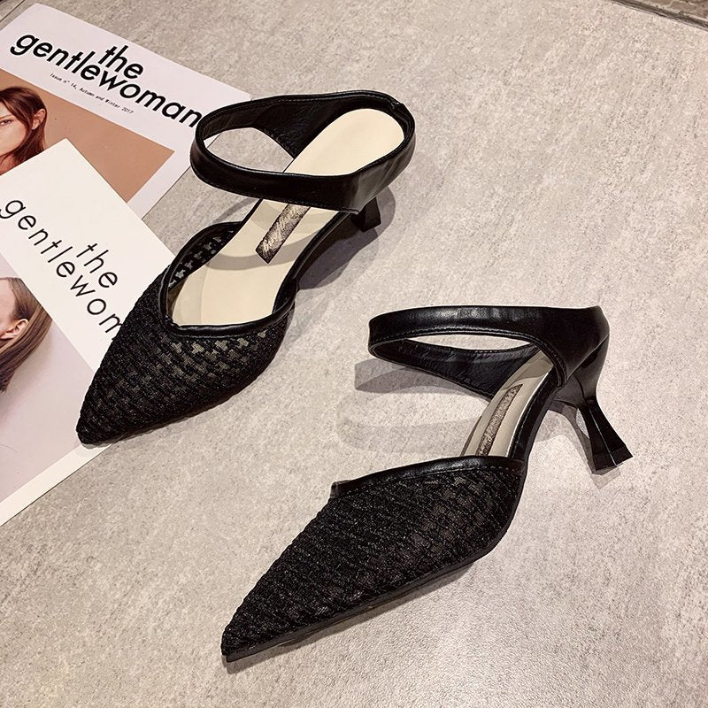 Large Size Sandals Fashionable Temperament Stiletto Pointed Toe