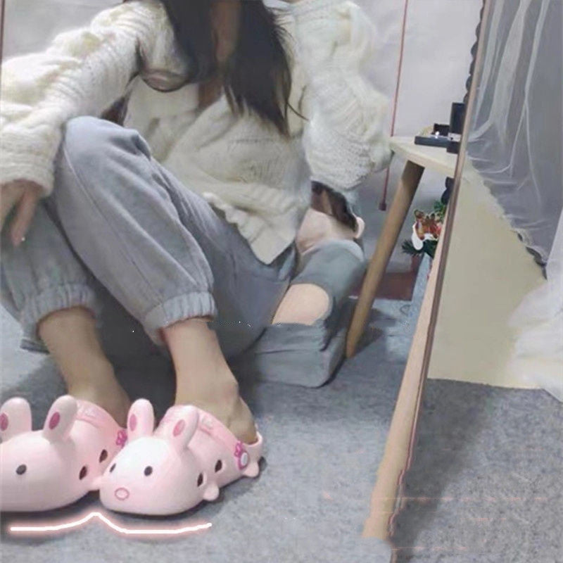 Men's And Women's Non-slip Children's Rabbit-shaped Hole Shoes