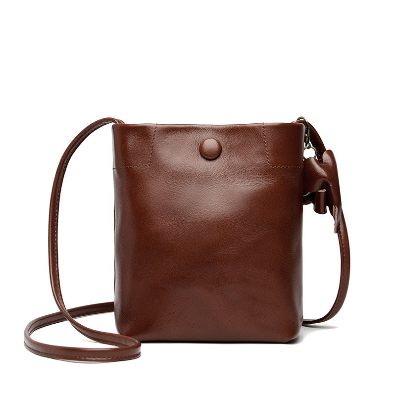 Mini New Casual All-matching Genuine Leather Women