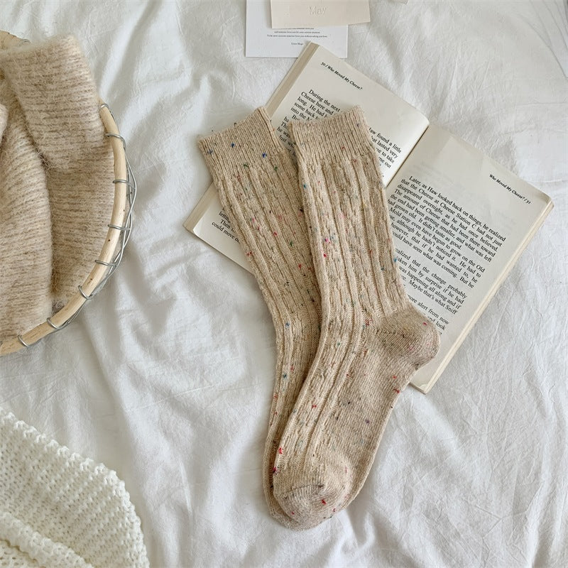 Womens Thick Insulated Wool Mid-calf Socks