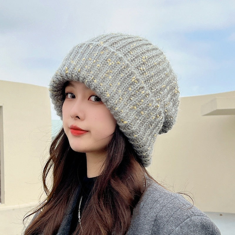 Women's Autumn And Winter Warm Thick Knitted Hat