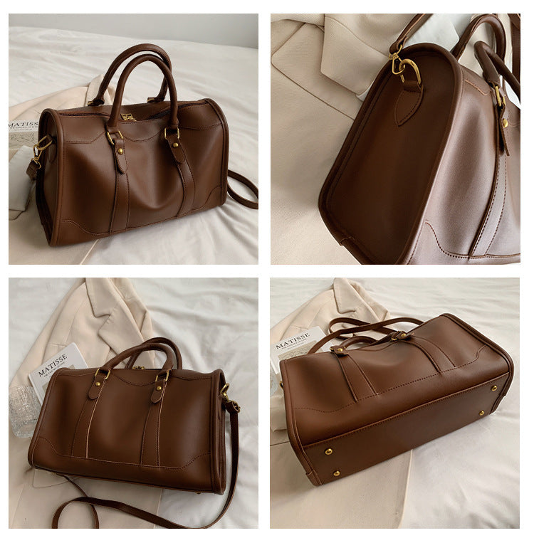 Portable Autumn And Winter Texture Large Capacity Bag