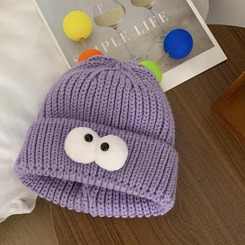 Funny Couple Style Knitted Hat Makes Your Face Look Smaller