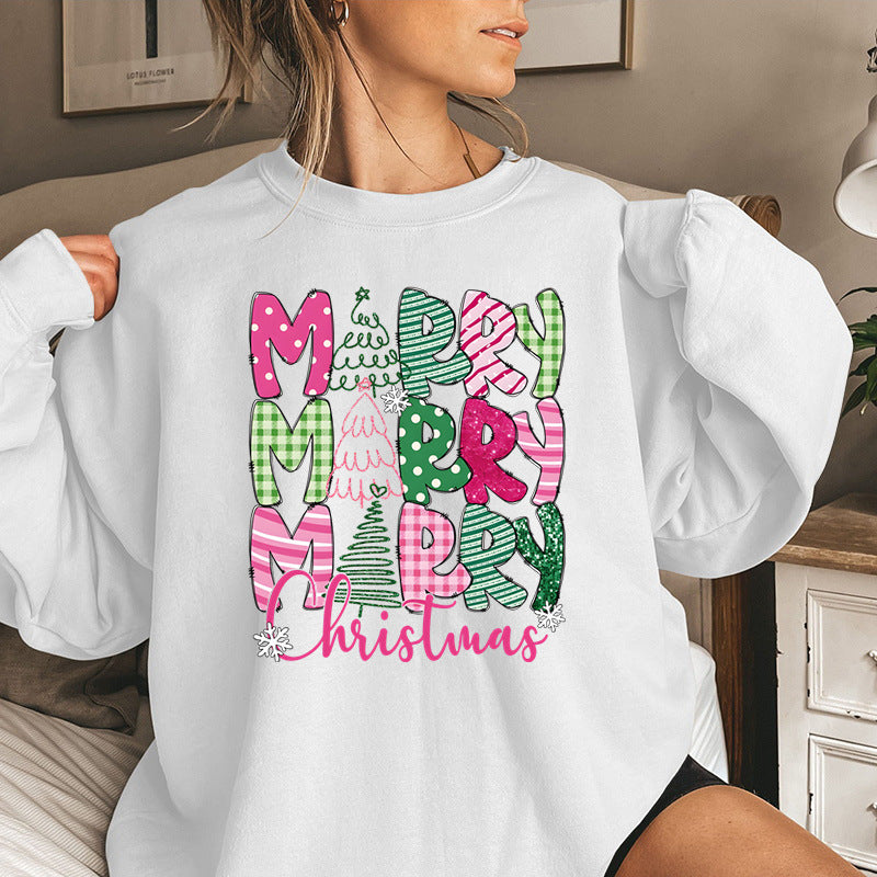 Glædelig jul e-tegneserie sweatshirt festlige søde gaver