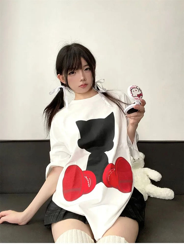 Cartoon Cartoon Cotton Short-sleeved Women's T-shirt