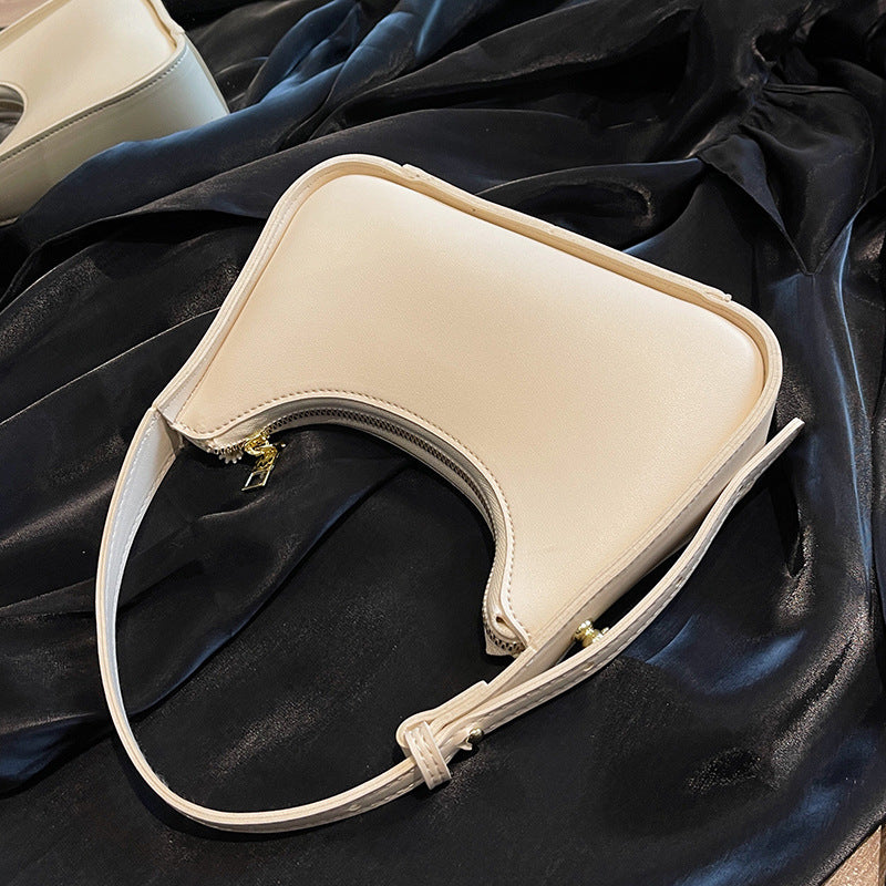 Versatile Handheld White Shoulder Bag