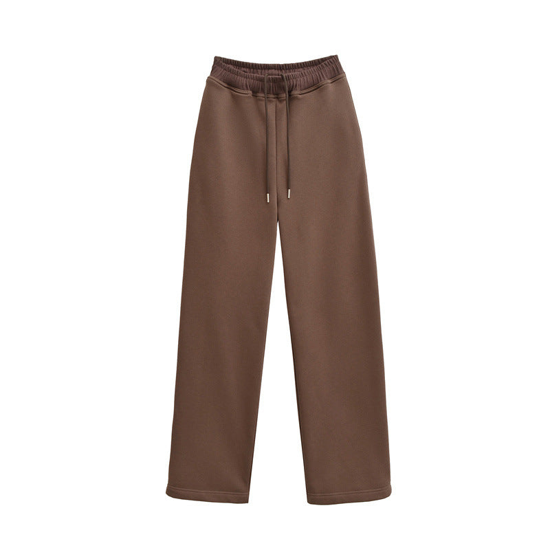 Women's Hooded Sweater Wide-leg Pants