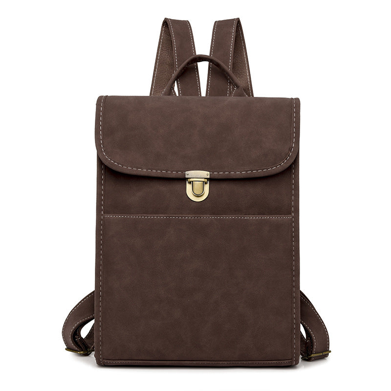 Flip PU College Student Small Schoolbag Leisure Shopping Backpack