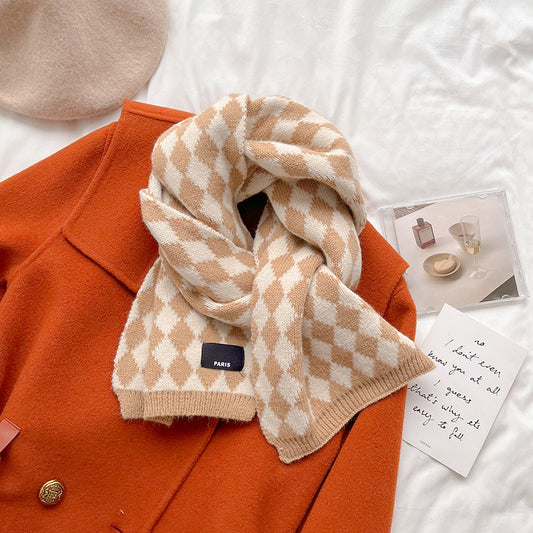 Korean Version Of Warm Long Knitted Wool Scarf