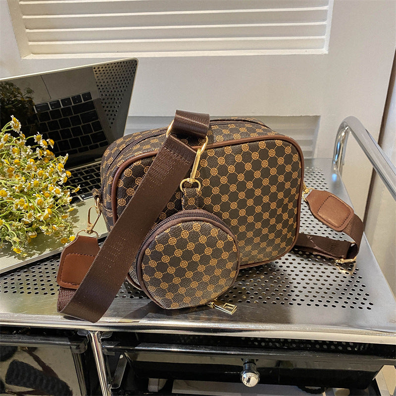 Vintage Mønster Crossbody Tasker Til Kvinder Skulder Shell Taske Trend Lille Pung Og Håndtaske Luksus Designer Kvindelig Firkantet Taske Kvindetaske