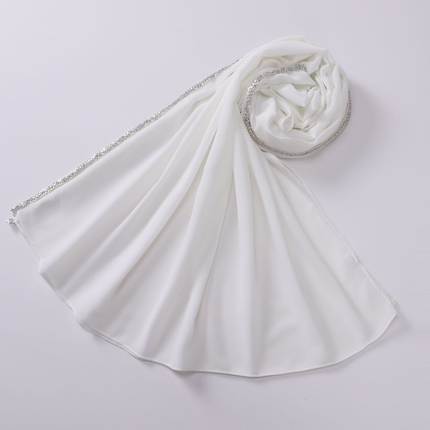 Bright Diamond Long-edged Malaysian Scarf Chiffon Scarf