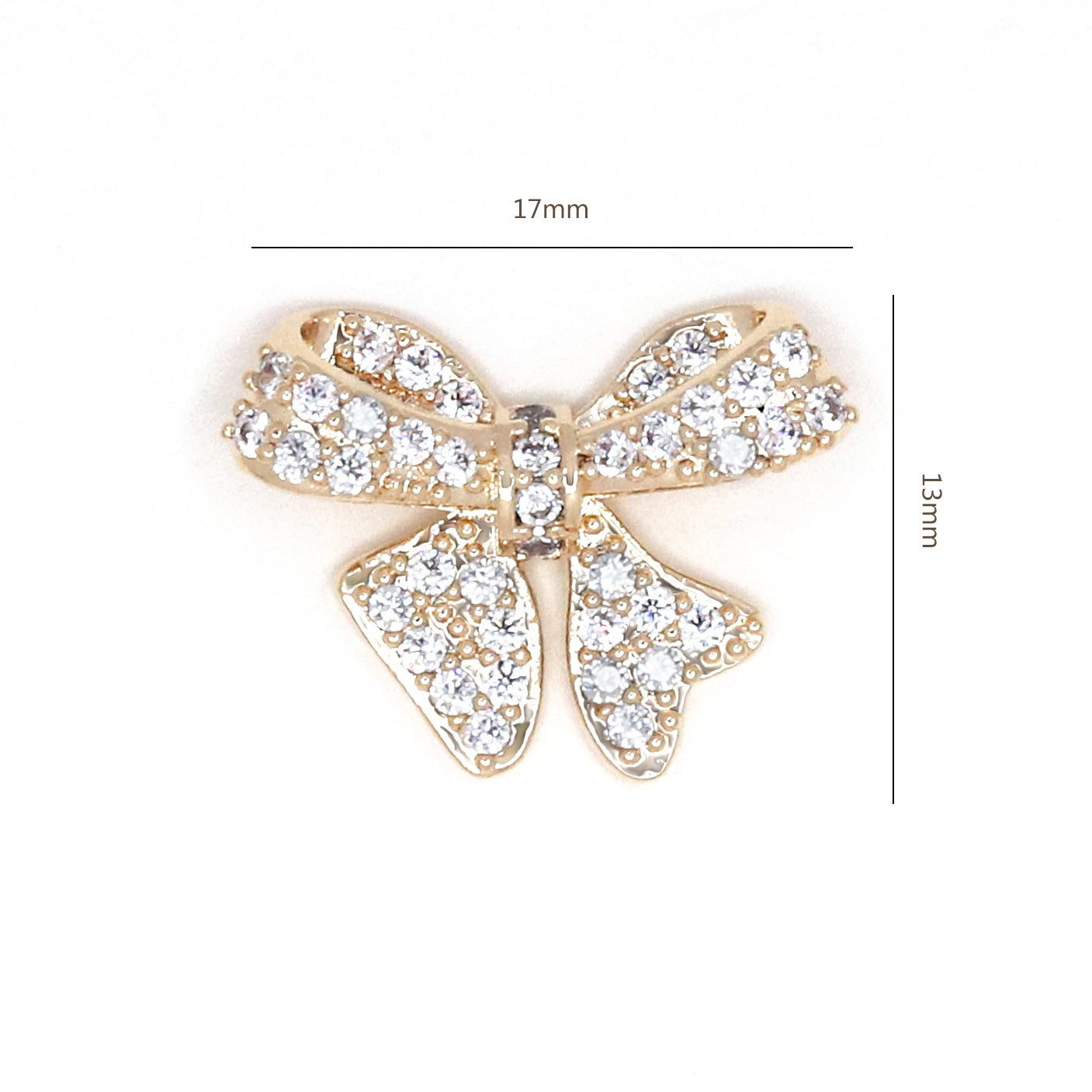 Bow Zircon Nail Ornament Zircon