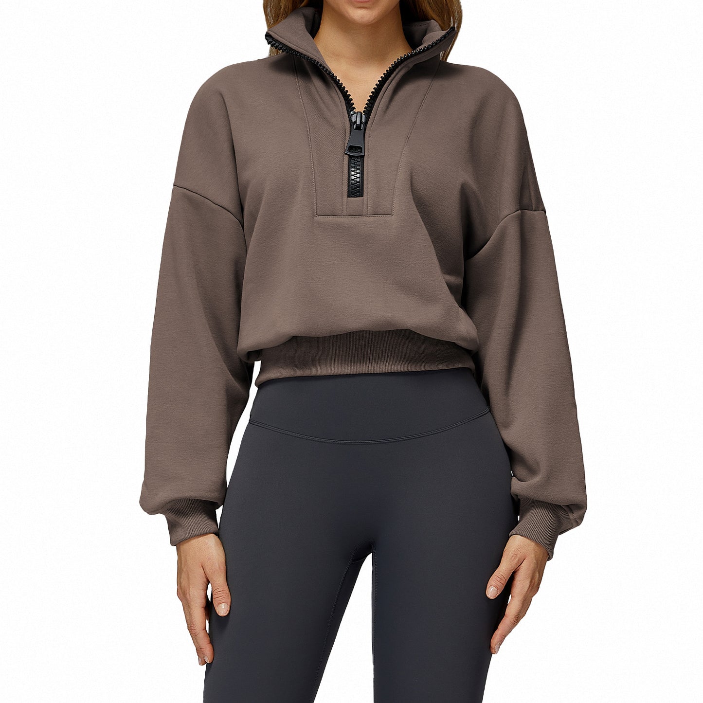 Sports Sweater Stand Collar Loose Windproof Warm