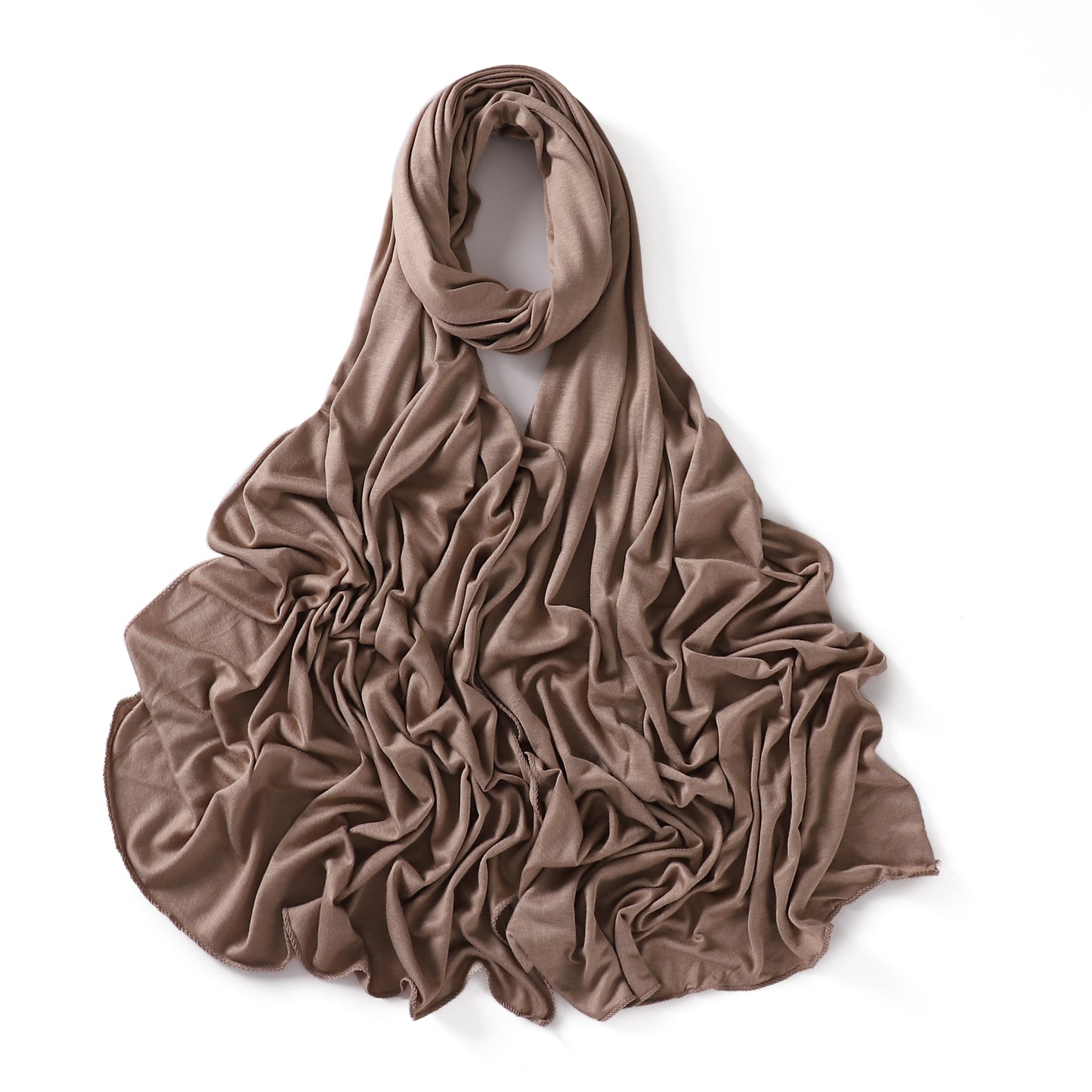 Colors Solid Color Modal Scarf Small Size Monochrome Jersey Veil Mercerized Cotton Scarf