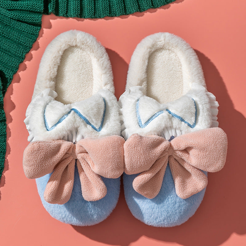 Douyin Cotton Slippers Female Cute Cartoon Plush