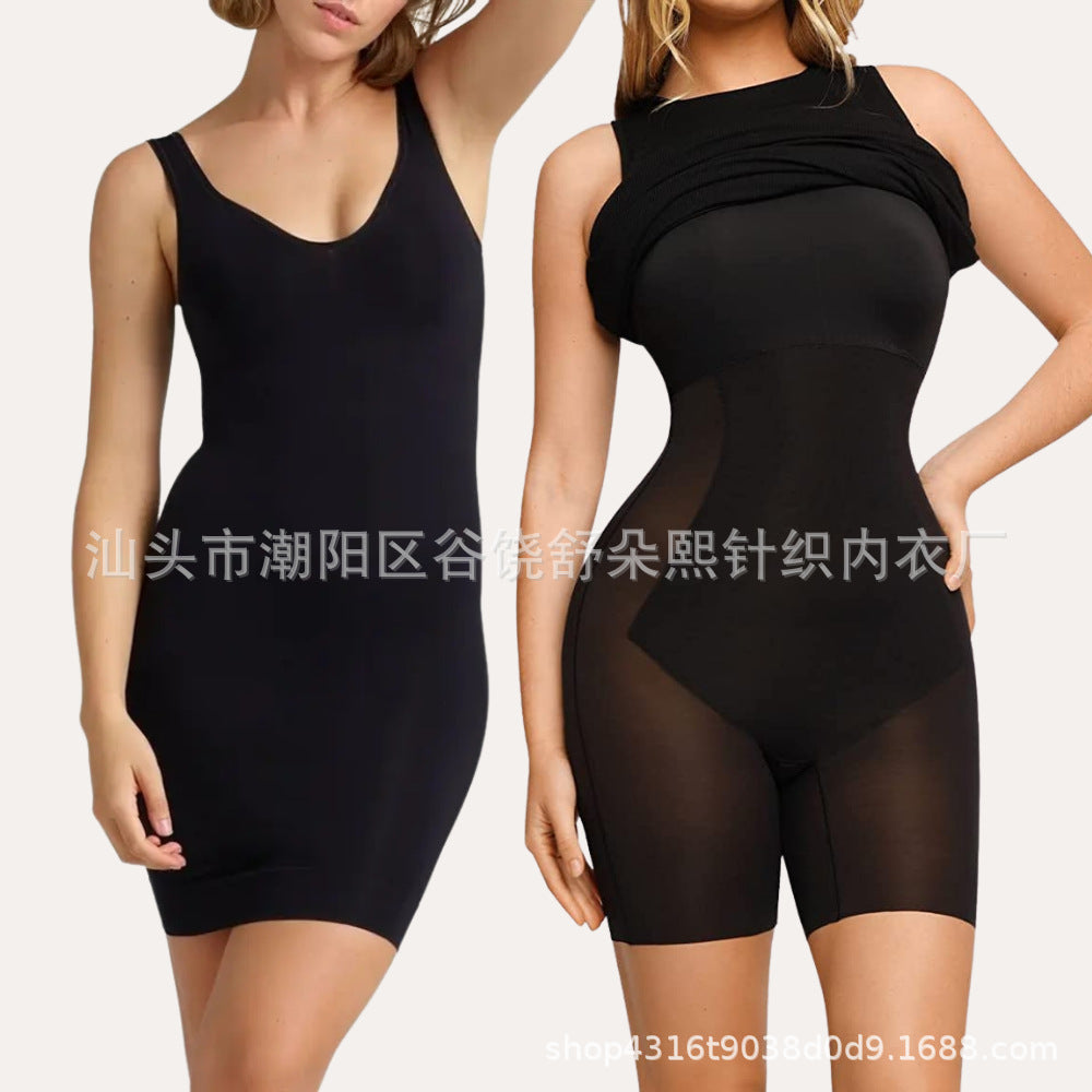 Women's Simple All-match One-piece Vest Body Shaping Dress