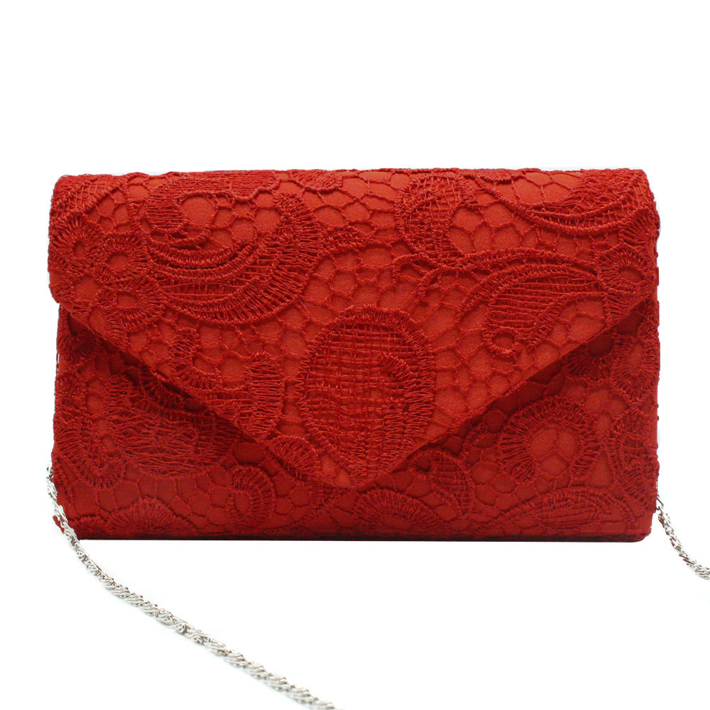 Convenient, Beautiful And Fashionable Lace Dinner Bag With Cover