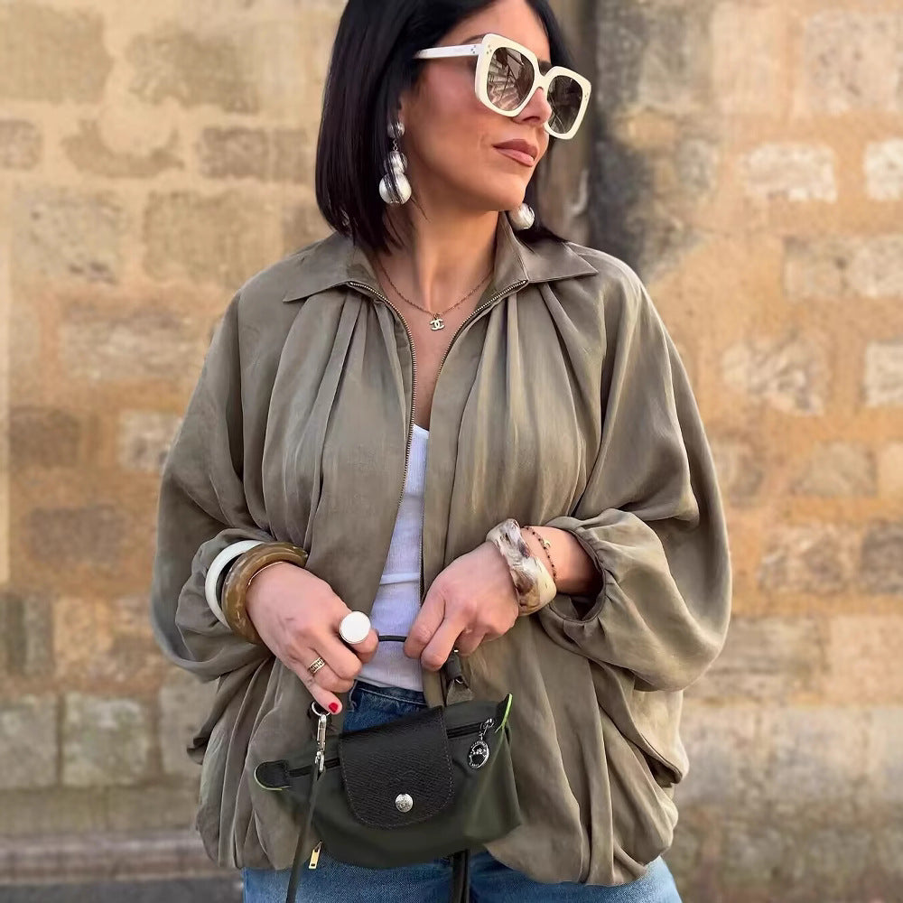 Women's Fashion Personality Puffy Pilot Jacket Coat