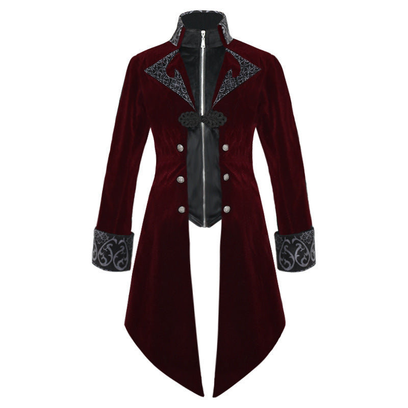 European And American New Style Wan Christmas Tuxedo Retro Clothing Mid-length