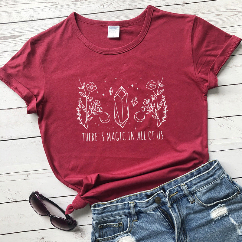 THERE'S MAGIC IN ALL OF US New Women's Short-sleeved T-shirt
