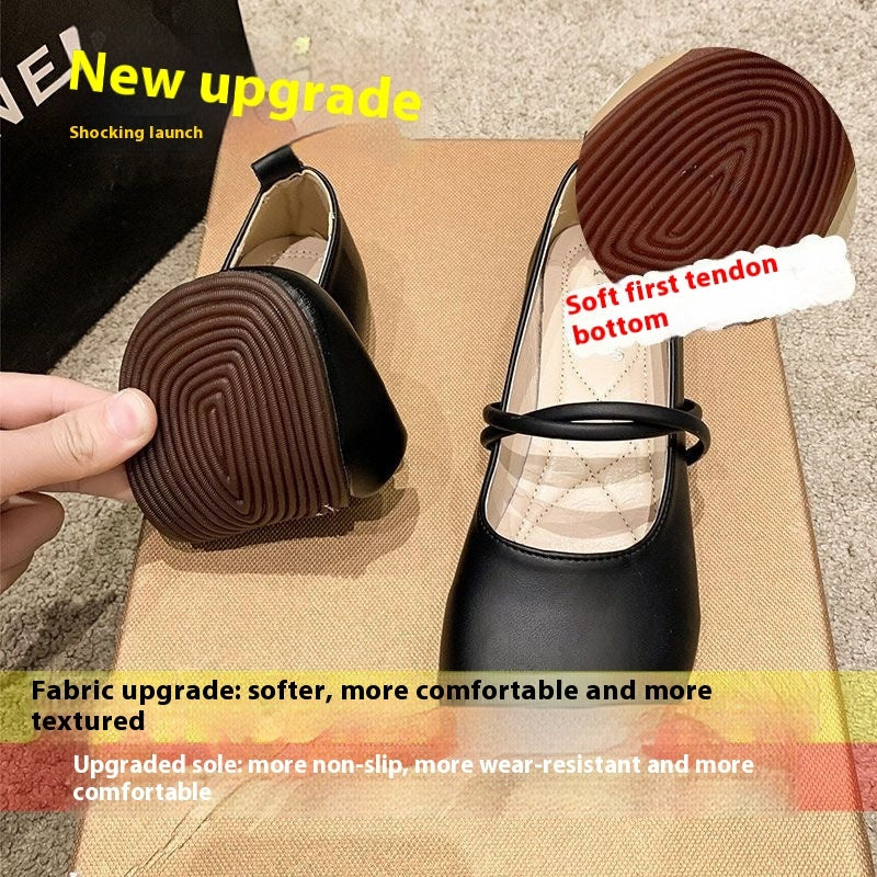 Vintage Low-cut All-match Gentle Soft Bottom Mary Jane Shoes