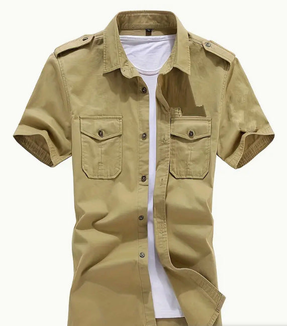 Summer Men's Short-sleeved Shirt Loose