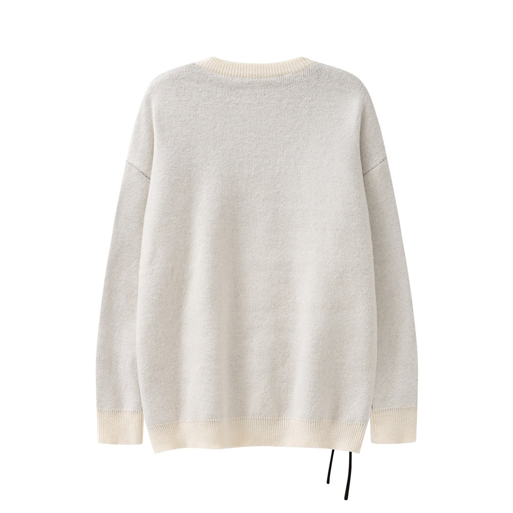 American Towel Embroidered Letter Crew Neck Sweater