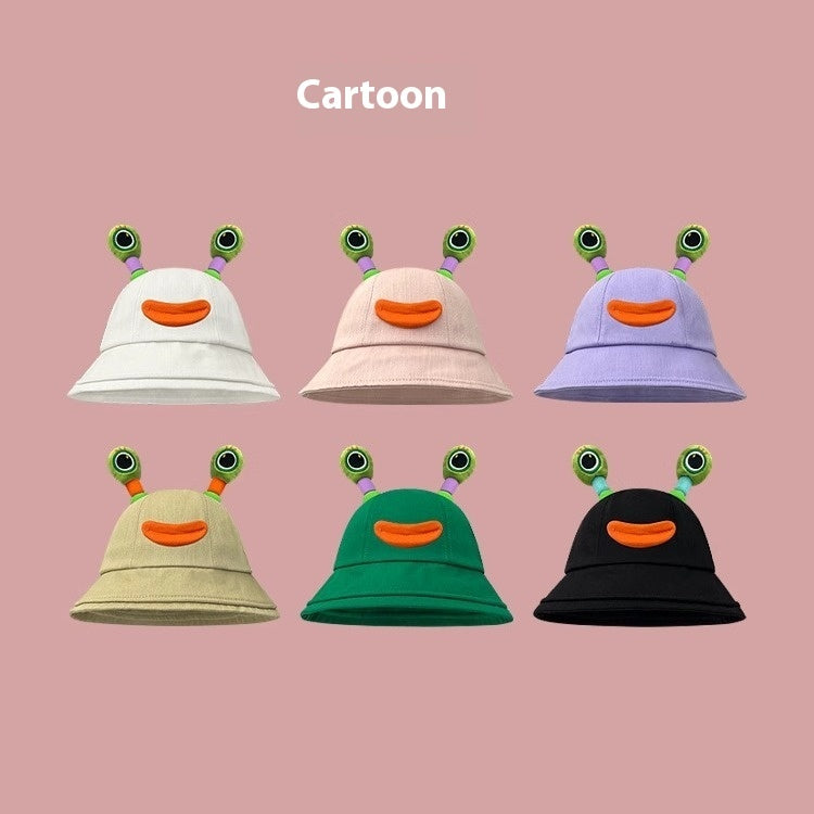 Spring And Summer Cute New Cartoon Frog Fisherman Hat