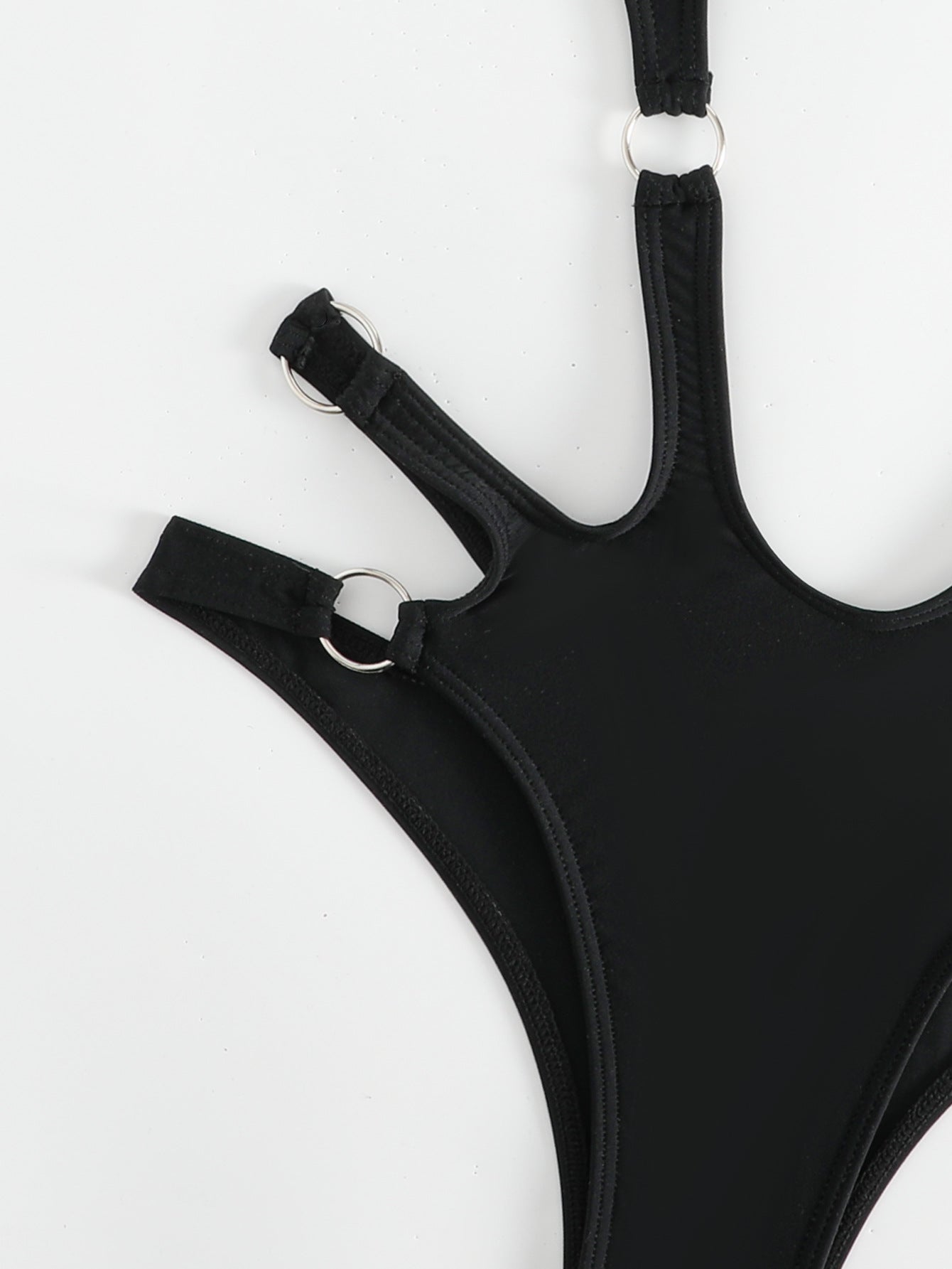 Women's Solid Color Ring One-piece Swimsuit Sexy Bikini