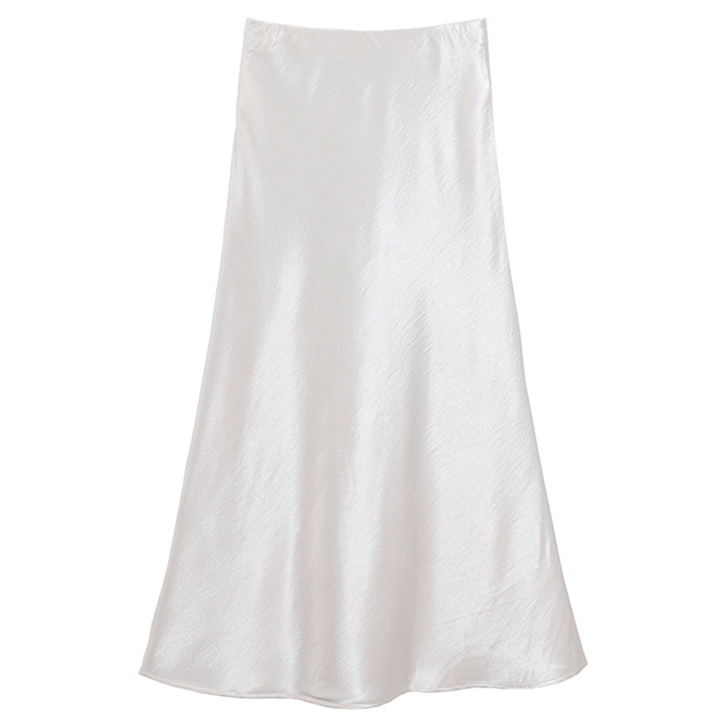 Skirt Womens Autumn High-Waisted Slimming A-Line Skirt