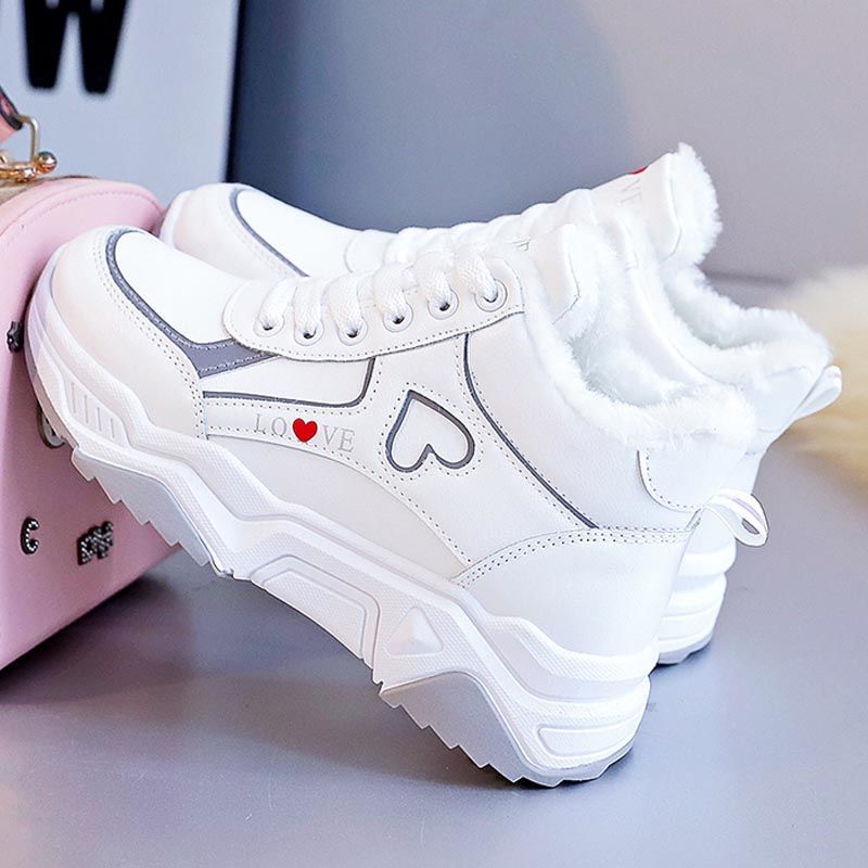 New Women's Cotton Shoes Plus Cashmere Sports High Top