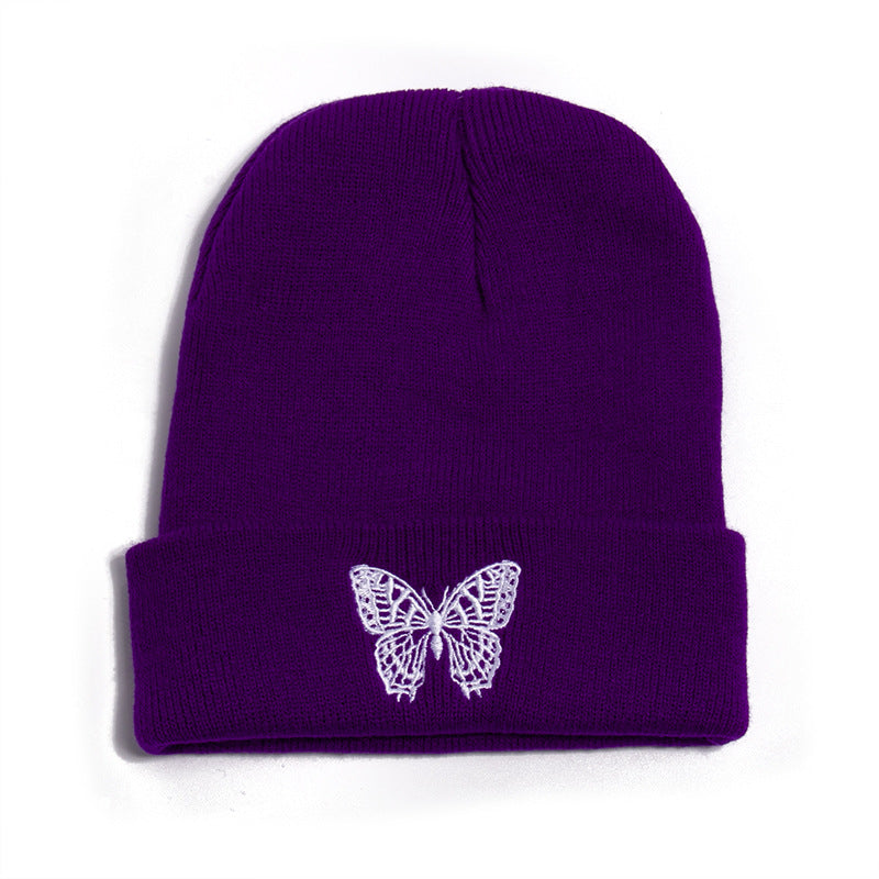 The New Butterfly Print Knitted Hat