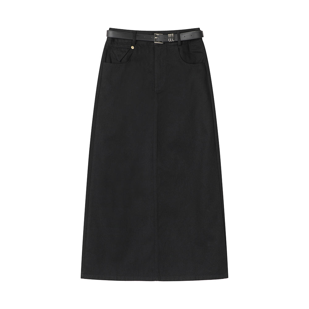 Vintage Denim A-line High Waisted Slim Skirt