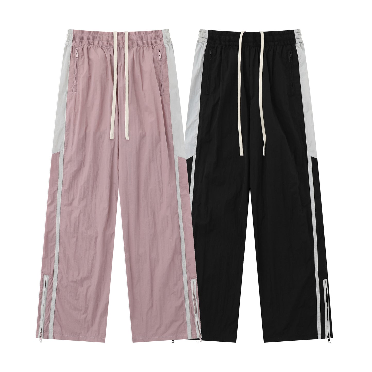 Breathable Thin Sports Casual Women's Striped Pleated Wide-leg Pants