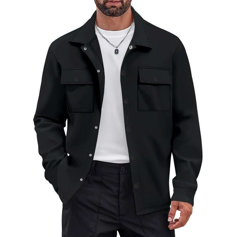 Retro Single-breasted Lapel Casual Long-sleeve Jacket