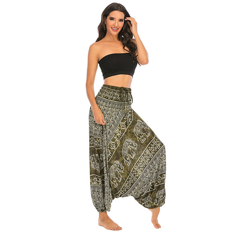 Loose-fitting Rayon Casual Harem Yoga Pants