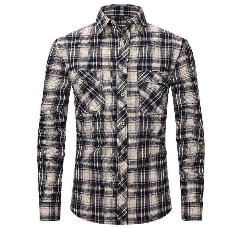 Large Size Slim Fashion Long Sleeve Shirt