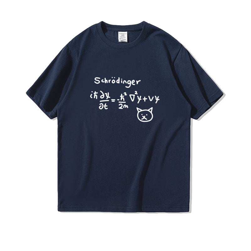 Physical Formula Loose Cotton Student Half Sleeve Clothing