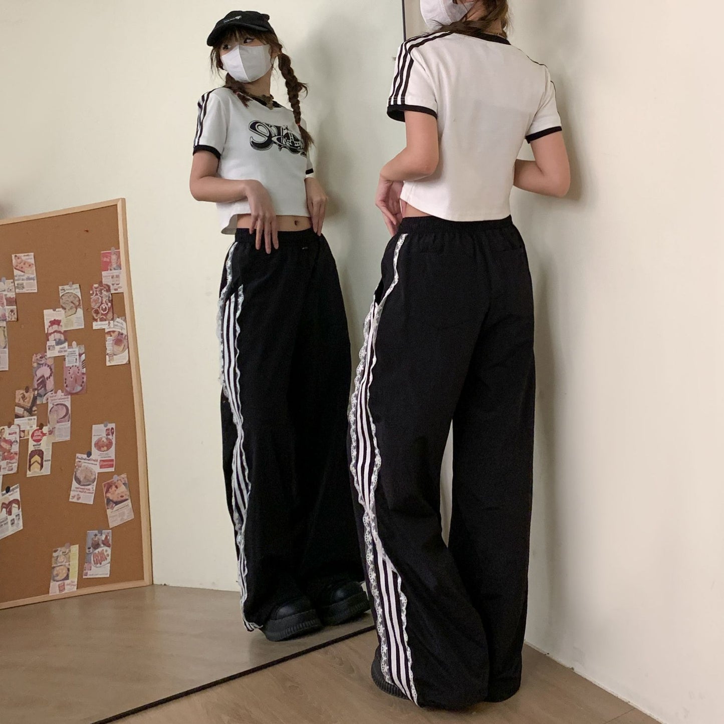 Edge Black Strip Sports Pants