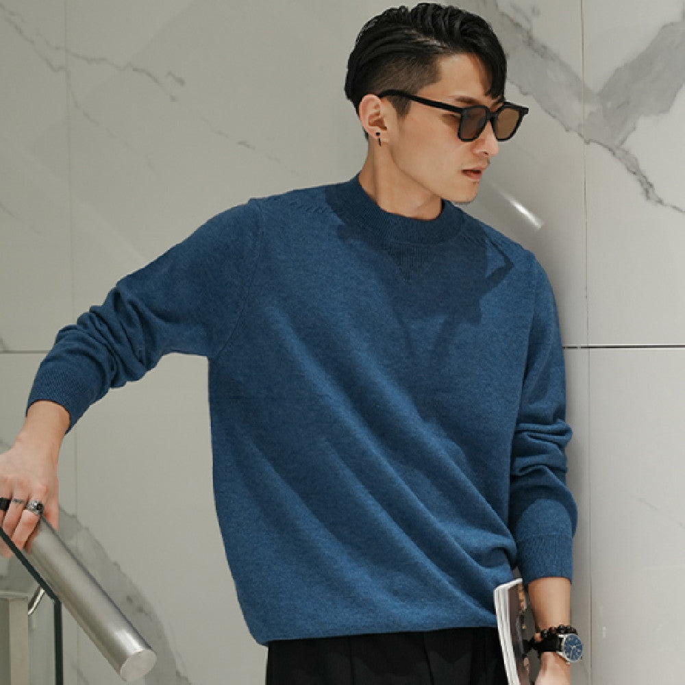 Business Casual Neckline Pattern Fashion Sweater Male
