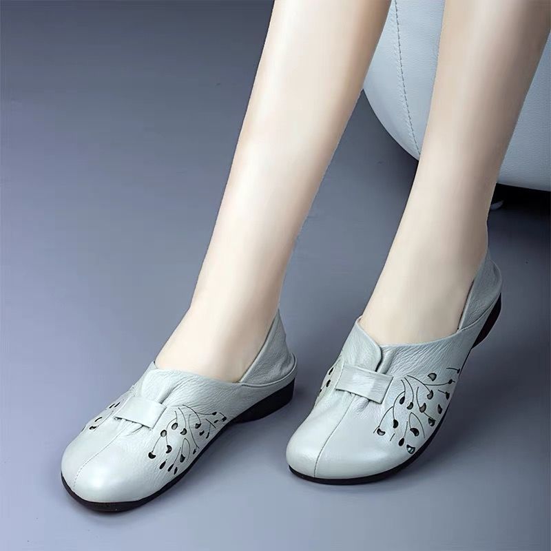 Women's Vintage Soft Sole  Flat Non-Slip Leather Shoes