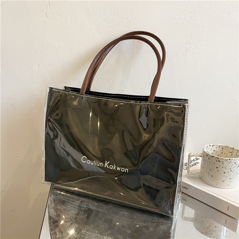 Kraft Paper Transparent Handbag Retro