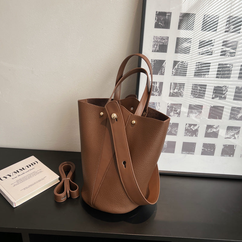 Women's Fashion Casual Large Capacity Handheld Bucket Bag